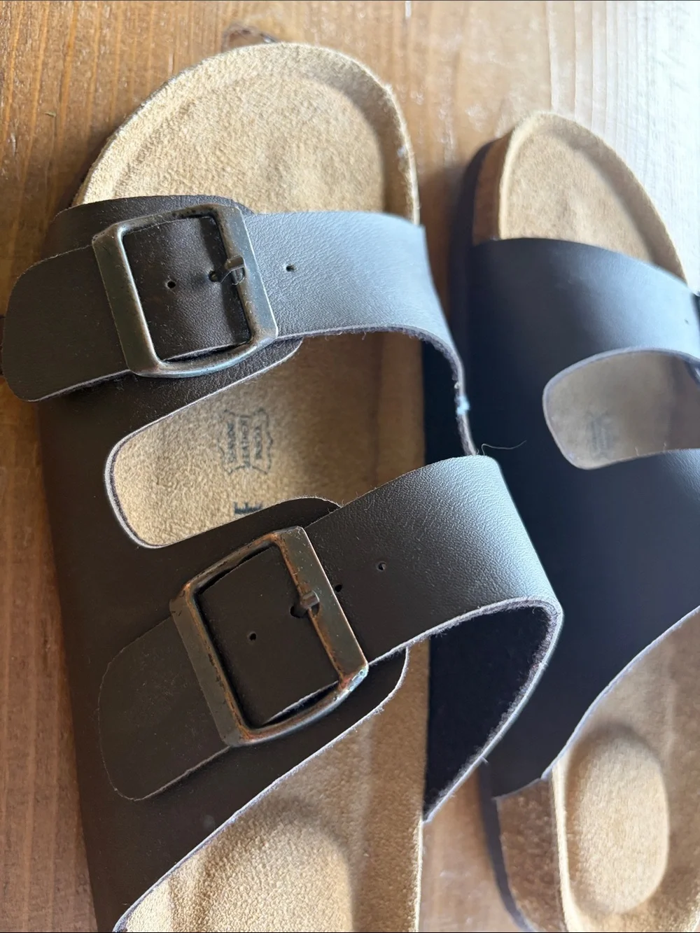 Classic Men’s Double-Buckle Cushionaire Sandals - Brown. Worn once!